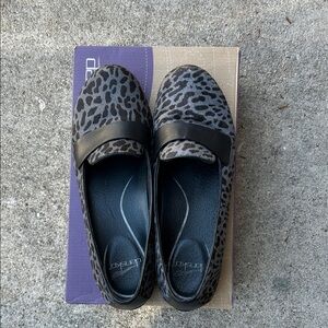 Dansko OKSANA Women's Leopard Print Slip-On clog style shoes -CHEETAH hair calf